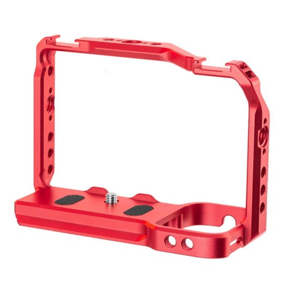 YIGSECU Camera Cage With QR Plate For ZV Camera with Cold Shoe Mount 1/4"&3/8“ Thread Hole Mounts And Secure Locking