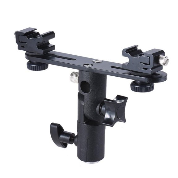 YIGSECU Camera Hot Shoe Mount Adapter Video Double Hot Shoe Bracket Light LED Monitors Microphones Studio Video Camera