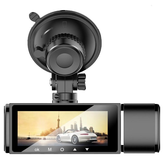 YIGSECU Car Front, Interior, Rear Camera 3.16inch Display, High Resolution Parking Monitors Surveillances Accessories