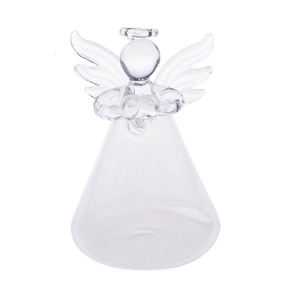 YIGSECU Clear Glass Guardian Angel Vases Bulk for Hanging Vases for Buds Cuttings Greenery Plant Containers Room Ornaments Decor