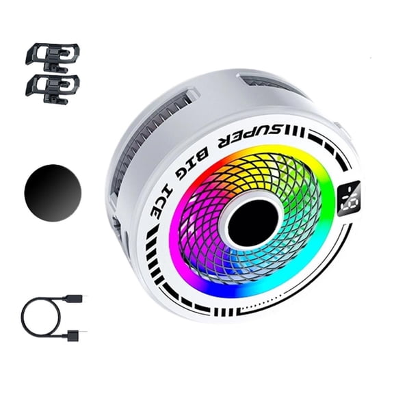 YIGSECU Clip On Tablet Coolers Lighting Small Thermal Control Quiet Fan for Phone