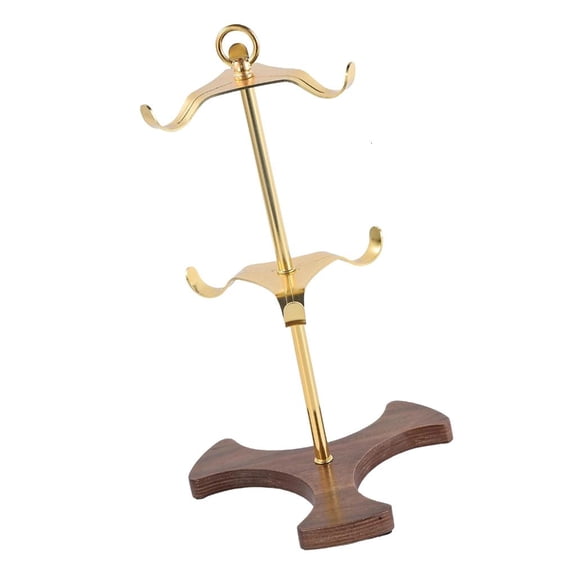 YIGSECU Coffee Cup Tree Organizer with Wooden Base and Metal Hooks Counter Storage Shelf