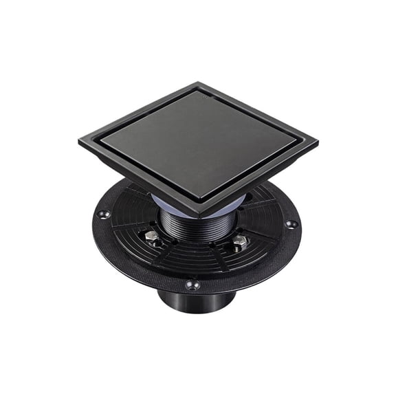 YIGSECU Contemporary 4 Inch Square Shower Drain Elegant Shower Drain Multifunction 4 Inch Bathroom Floor Drain Bathroom Accessories