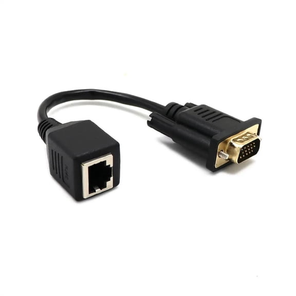 YIGSECU Cost Effective VGA to RJ45 Adapters Cord Line 15Pin Male/Female to Female Connectors Transmission Networks Cable