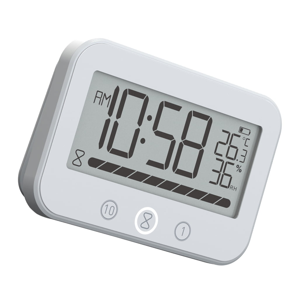 YIGSECU Countdown Timer Shower Clock Bathroom Clocks With Temperature ...