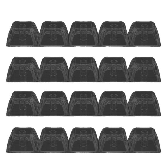 YIGSECU Crystal Keycaps, 1U Backlit Keycaps with Transparent Layer Compatible for Mechanical Keyboards, Full 4/20 Set