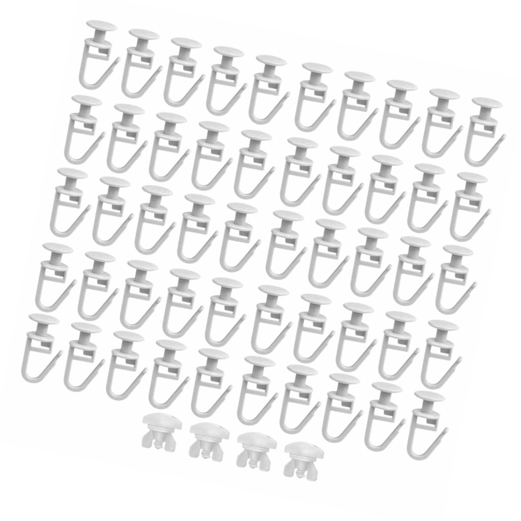 YIGSECU Curtain Hanging Set 50Pcs Slides Gliders with Opening Hook and ...