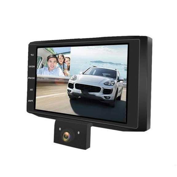 YIGSECU Dashboard Camera 2/3 Lens Video Recorder with Night Video 4Inch Display, and Collision Feature