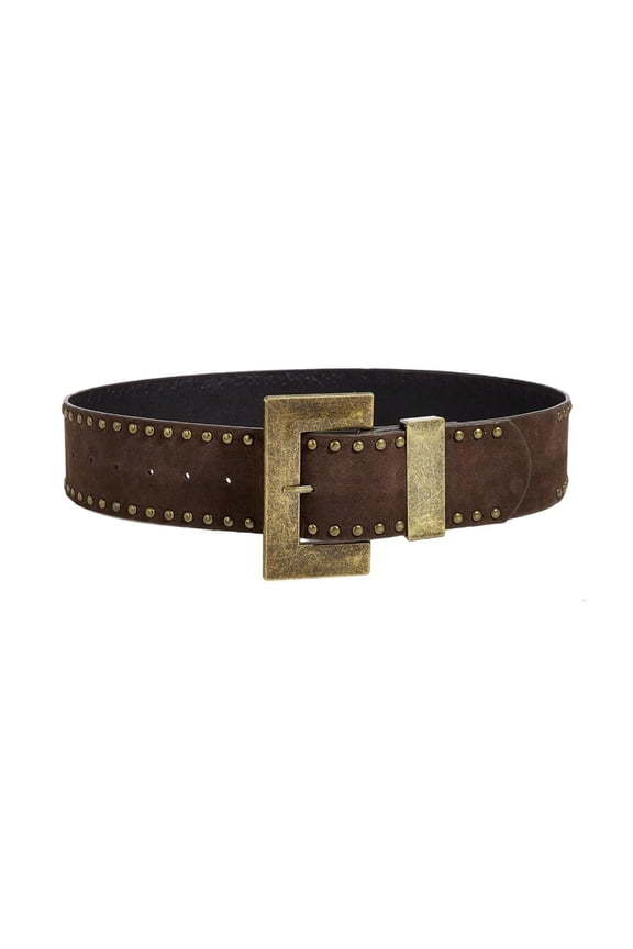Edgy Style Metal Stud Belt Adjustable Waistband Unisex Faux Accessory