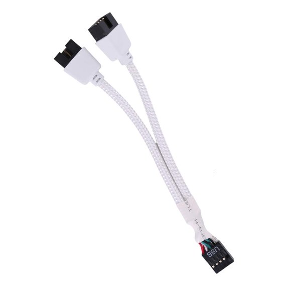 YIGSECU Efficient USB2.0 9Pin to Twin 9Pin Shielded Cable for Stable and Secure Data Transfer Great for Computer Mainboard