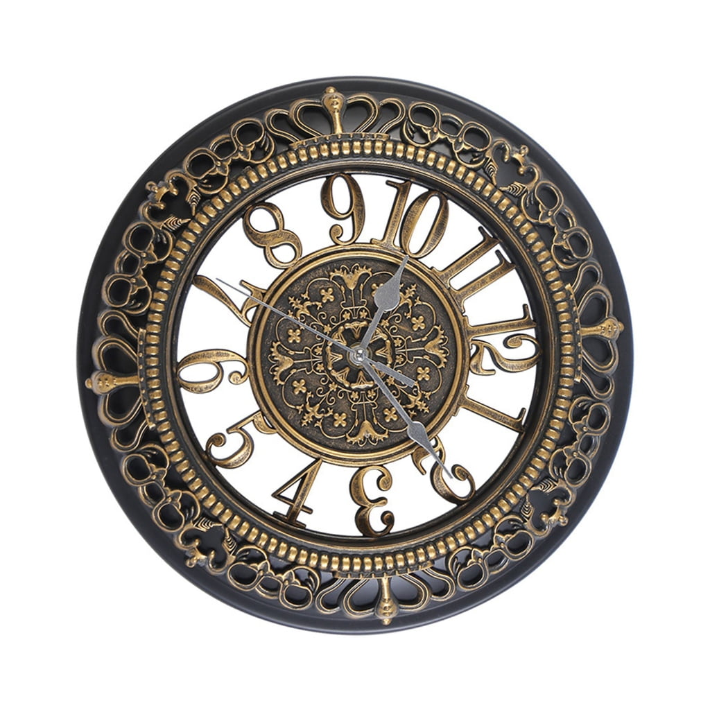 YIGSECU Elegant 12inch Round Wall Clock with Mechanism Art Clocks for ...