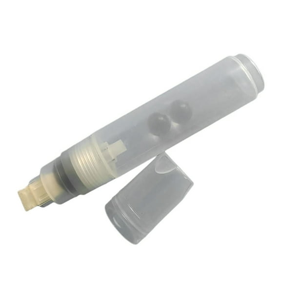 YIGSECU Empty Paint Pen 10mm Flat or Round Tip Refillable Empty Marker For Painting on Wood Fabric Stone Ceramic Metal Glass