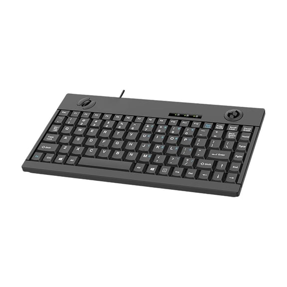 YIGSECU Ergonomic 88Key Keyboards With Integrated Opticals Trackball Mouse Function USB Wireds Industrial