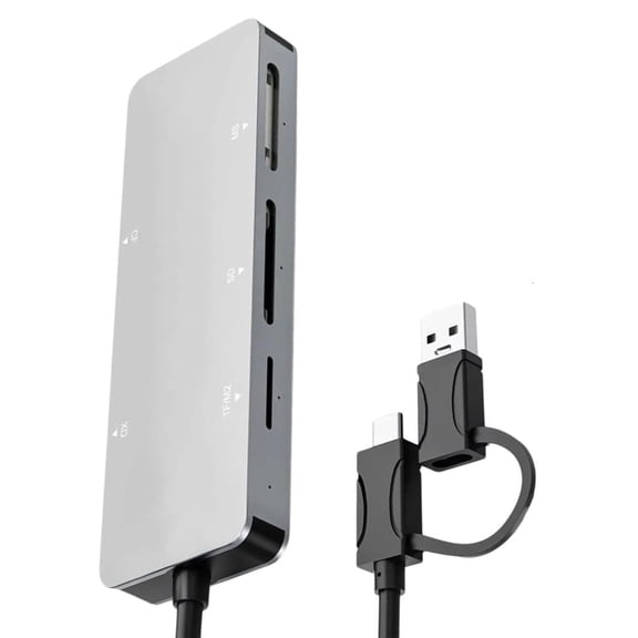 YIGSECU Fast Speed 6 Slot Card Reader USB3.0 Type C Adapter Compatibles MS Memory Cards