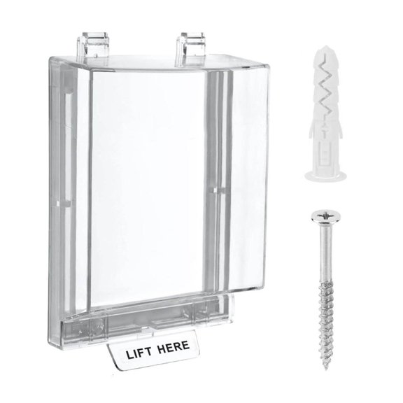 YIGSECU Fire emergency button protective Device - High-strength plastic protective Device - Manual call point guardrail - Easy installation - Waterproof and anti-misoperation