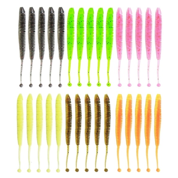YIGSECU Fishing Accessories 4.8/6/8cm Artificial Baits for Trout Fishing Soft Lures