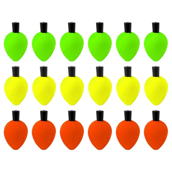 YIGSECU 18pcs Floating Bobbers Indicators Foam Indicators for Freshwater Saltwater