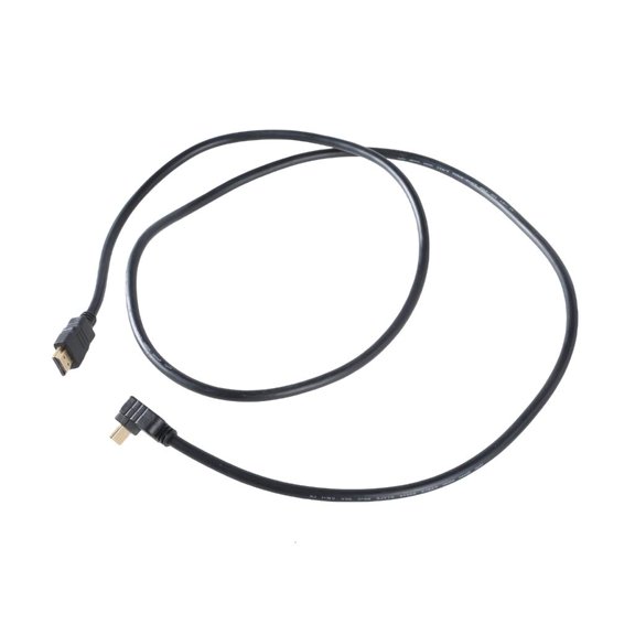 YIGSECU HDMIcompatible Male to Male Video Cable, 90 Degree to Straight Connectors Cable for LCD, Projectors, 1.5 Meter