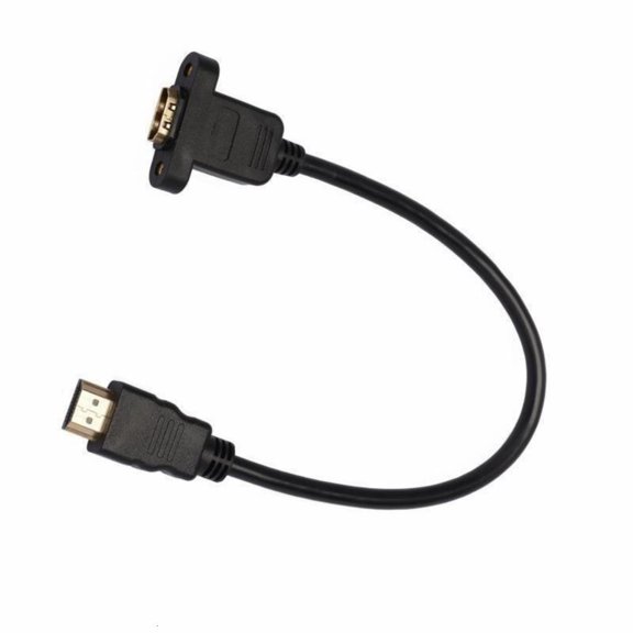 YIGSECU HDTV Cable Projector Data Computer Display Connection Standard HDTV Male/Female to Female Converter Cable Panel Mount
