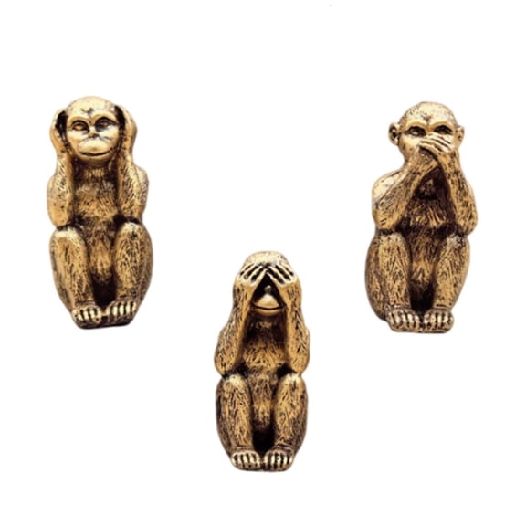 YIGSECU Handmade Three Monkeys Sculptures Perfectly for Art Lover and Gift Giving Set