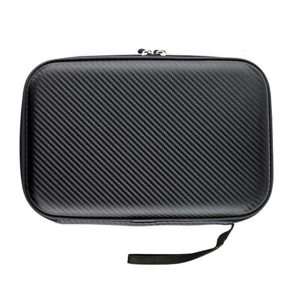 YIGSECU Hard Table Tennis Rackets Bag Square Pingpong Paddle Storage Bag Enduring Waterproofs Zippers Handbag Holds 2 Rackets