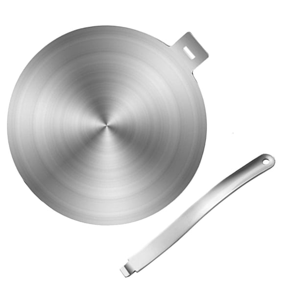 YIGSECU Heat Diffuser Plate Stainless Steel Thermal Conductor Disc with Removable Handle