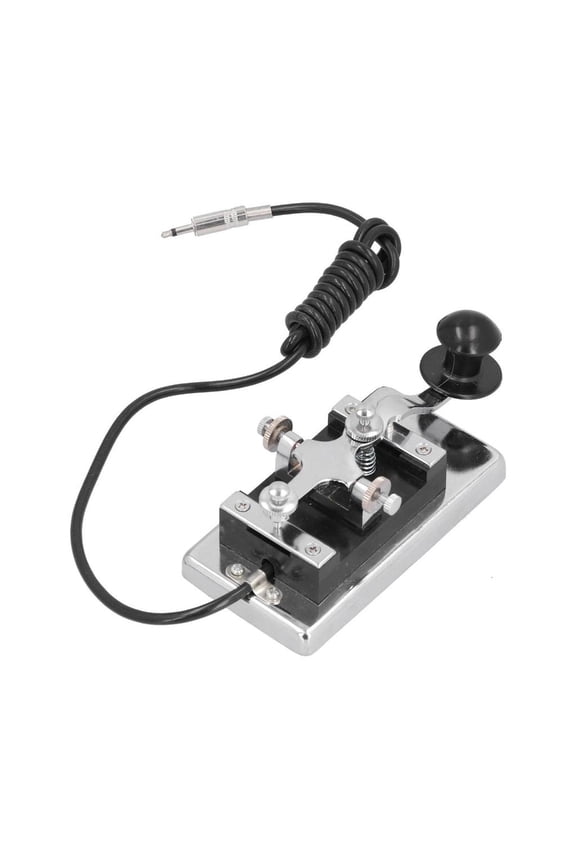 Heavy-Duty Key Morse Key DIY Telegraphing Key for Shortwave Radio Teaching Hand Key 4KStainless Steel CW TelegraphKey