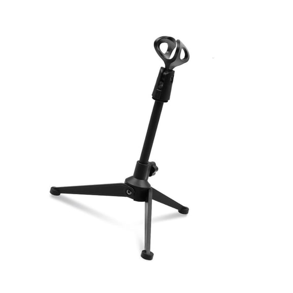 YIGSECU Heavy Duty Metal Desk Tripod Mic Stand For Live Streaming Foldable To 27cm