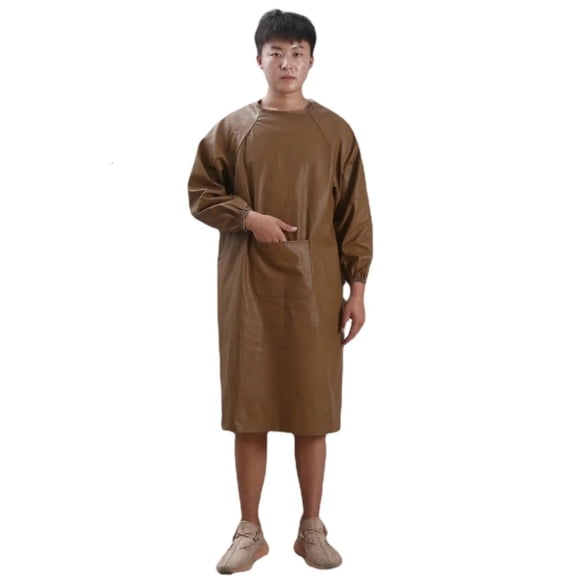 YIGSECU Heavy Duty PU Apron Waterproof Oil Resistant Long Sleeve Protective Workwears