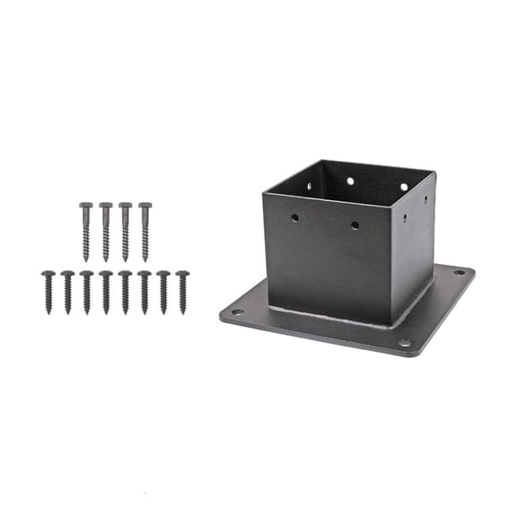 YIGSECU Heavy Type Black Metal Brackets Multipurpose Outdoor Pergolas Deck Railing Support