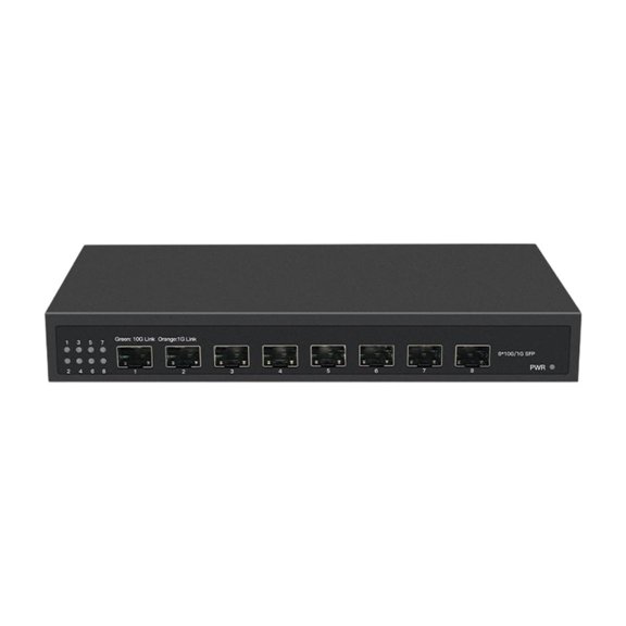 YIGSECU High 8 Port 10Gbps Ethernet Fiber Opticals Switching with Unmanaged Plugs and Play Low Latency Design