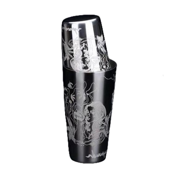 YIGSECU High Capacity Cocktail Mixing Tins Drink Mixer Stainless Steel Construction Engraving Drink Shaker Bartending Tool