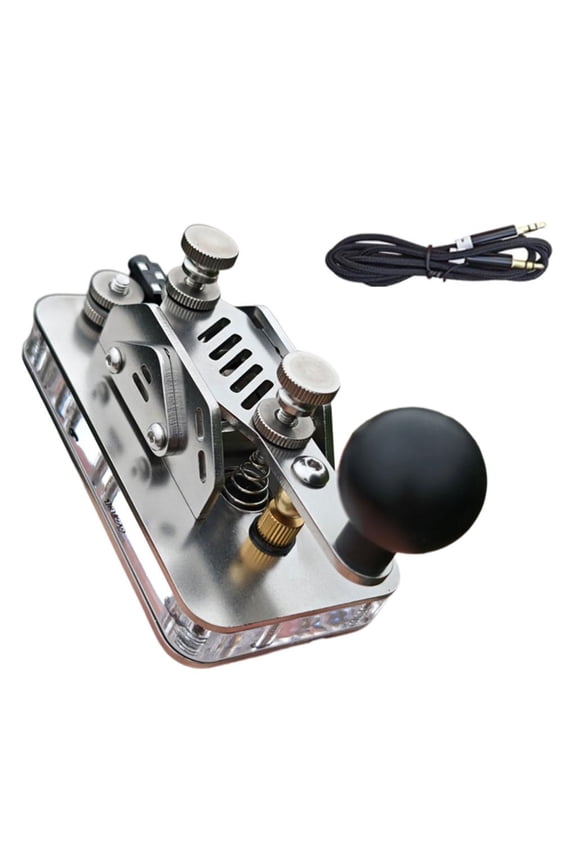 High Quality Stainless Steel and Aluminum Morse Code Key Offering Long Lasting Performances Manual CW Practice Key