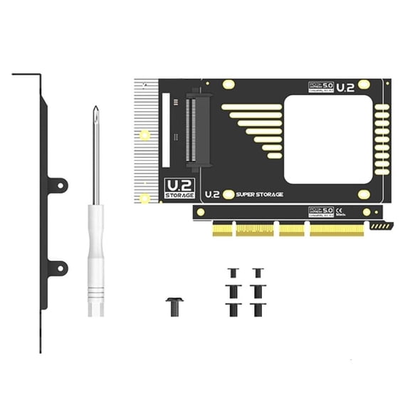 YIGSECU High-Speed PCIe 5.0 to U.2 SFF-8639 Adapter 128Gbps Bandwidth Expansion Card for Computing Storage