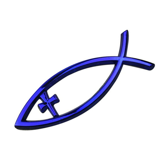 YIGSECU Ichthys Fish Stickers Weather Adhesive Decals Savior Fish Car Stickers for Vehicle & Laptops