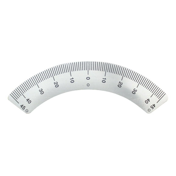 YIGSECU Industrial Grade 45 Degree ArcShape Gauge 45-0-45 Angles Ruler with Clear Scale Woodworking Tool for Carpenter