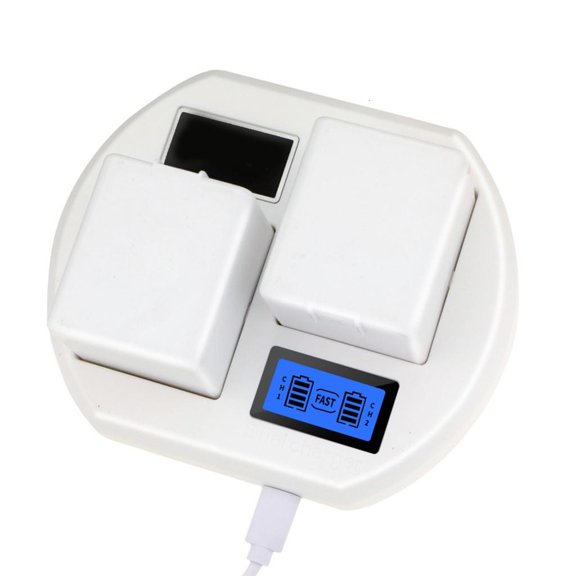 YIGSECU LCD USB Double Battery Charging Station for / 2 Home Security Camera Batteries