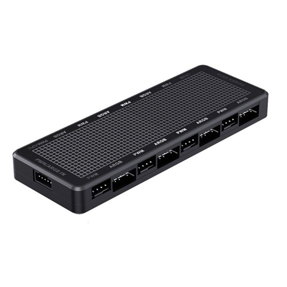 YIGSECU LP8P ARGB And Adapter With 8-Channel Fan Speed and Light Controller Double Function For Computer Customization