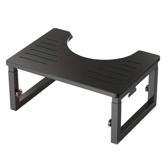 YIGSECU Lightweight Foldable Toilet Risers Stool Adjust Height Iron Frame for Home