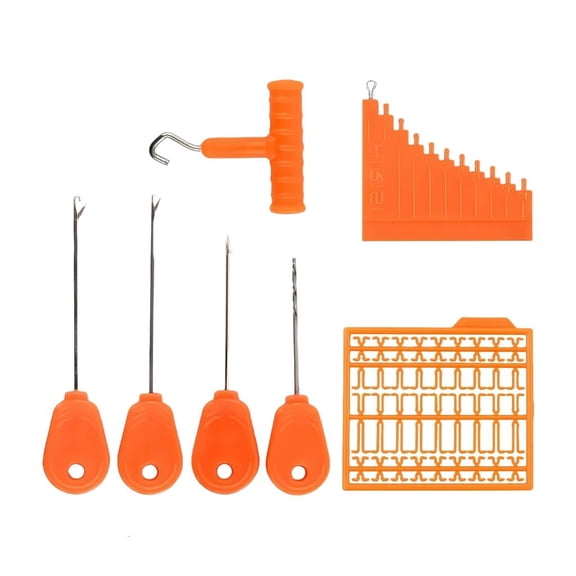 YIGSECU Line Threader Fishing Knot Tying Tool Needle Pulling Hook with Boilie Stopper