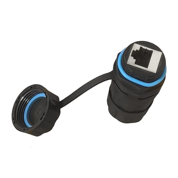 YIGSECU M23 RJ45 Cat6 Connector Outdoor IP68 RJ45 Cat6 Ethernet Coupler Works With Cat5 Cat5e Data Cables