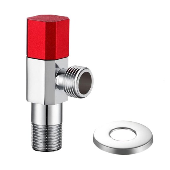 YIGSECU Metal Angle Stop Valves G1/2 Inlets & Outlet Calibers 1/4 Turn Shut Off Valves