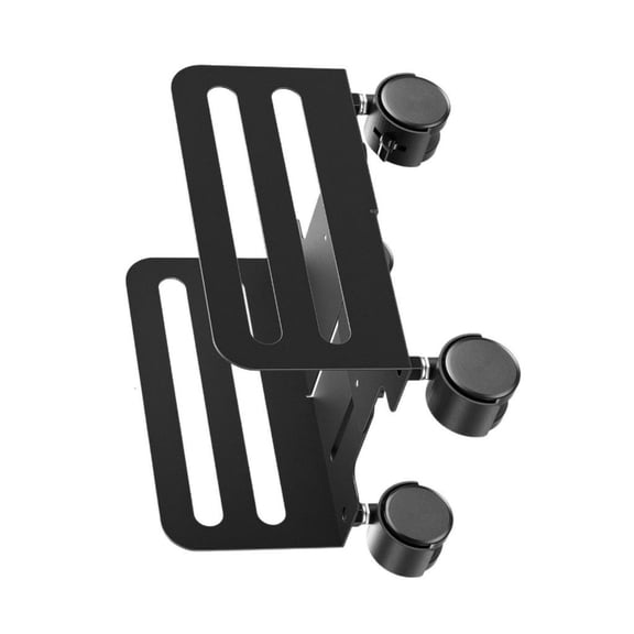 YIGSECU Mobile CPU Stand Adjustable Width Steel Rolling Cart With Locking Casters For Desktop Computer Towers