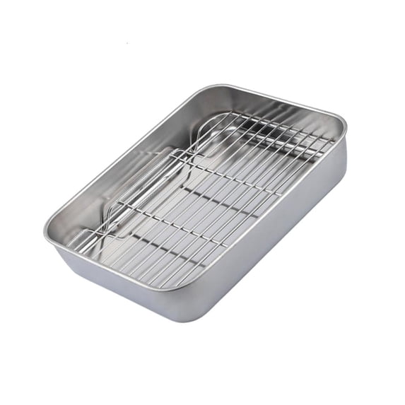 YIGSECU Multifunctional Stainless Steel Baking Pan With Rack For Various Kitchen Tasks