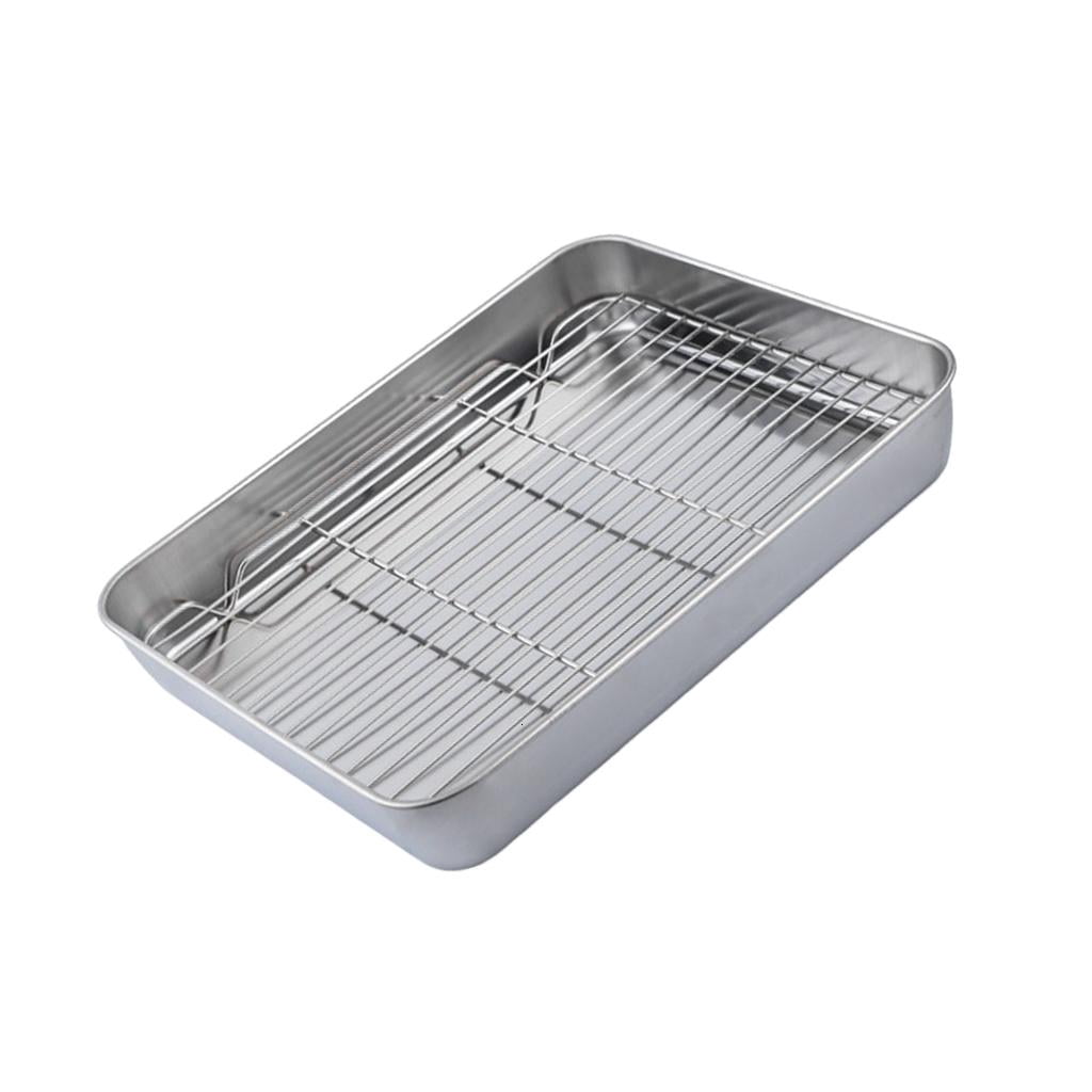 YIGSECU Multifunctional Stainless Steel Baking Pan With Rack For ...