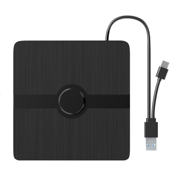 YIGSECU Multiunctional USB3.0 USB C External Optical Drives Burners, Fast Speed DVDs Player for Laptop Desktop Data Transfer