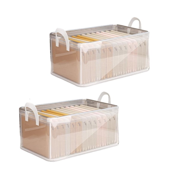 YIGSECU Multiurpose PVC Organizers Box Clear and Sturdy for Household and Travel