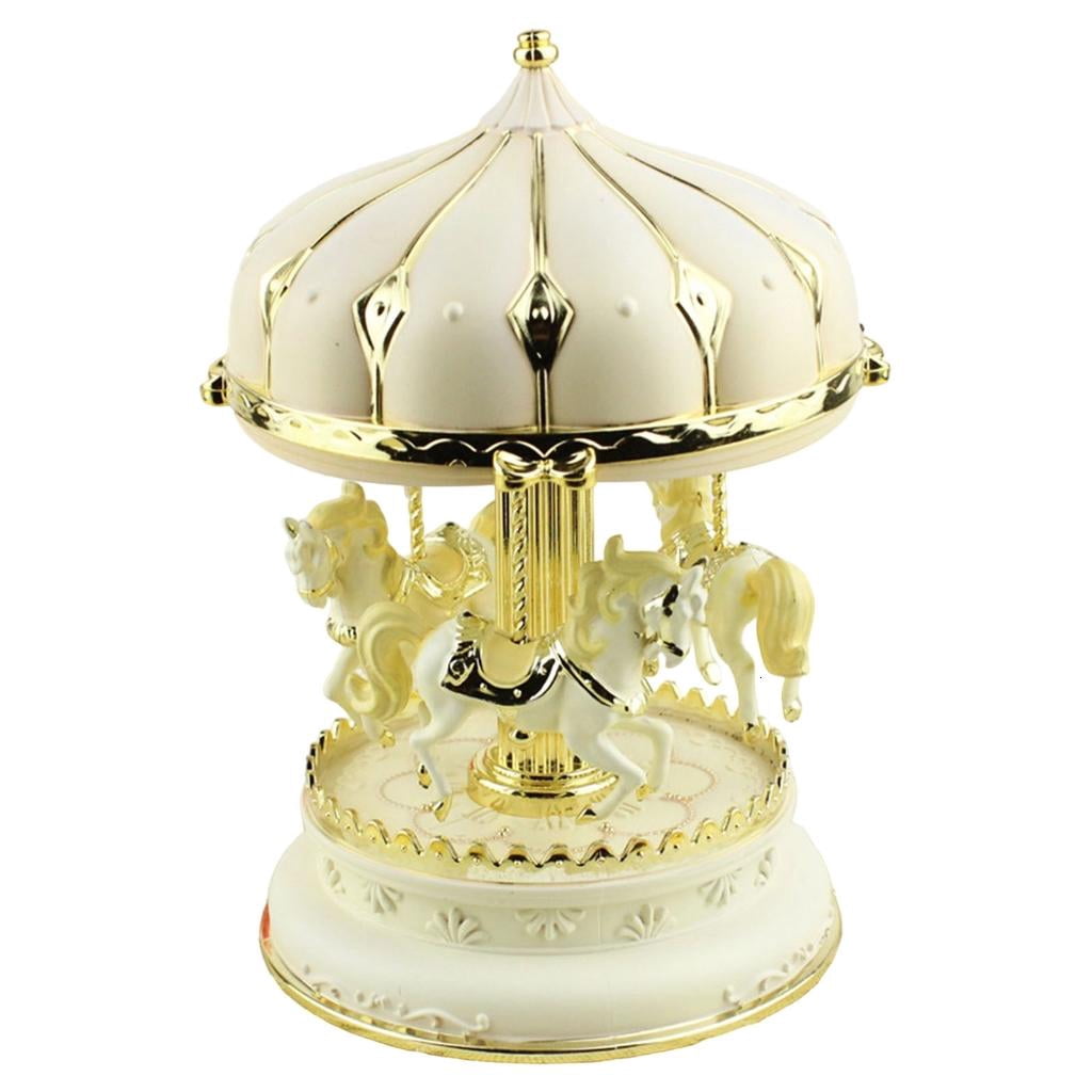 YIGSECU Musical Carousels Horse Figurines Carousels Music Box with ...