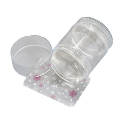 YIGSECU Nails Art Stamper Kits Clear Silicone Nails Stamping Kits Jelly Stamper with Scrapers for French Manicure Nails Designs
