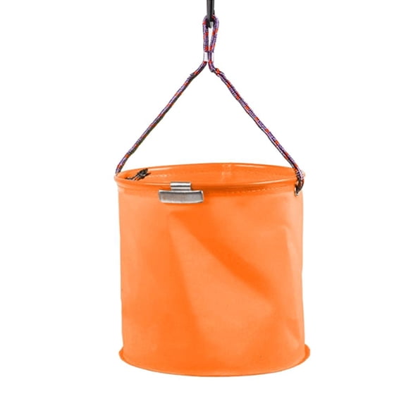 YIGSECU Nylon Braided Rope Bucket Fishing Fish Box Portable EVA Bucket Fishing Accessory
